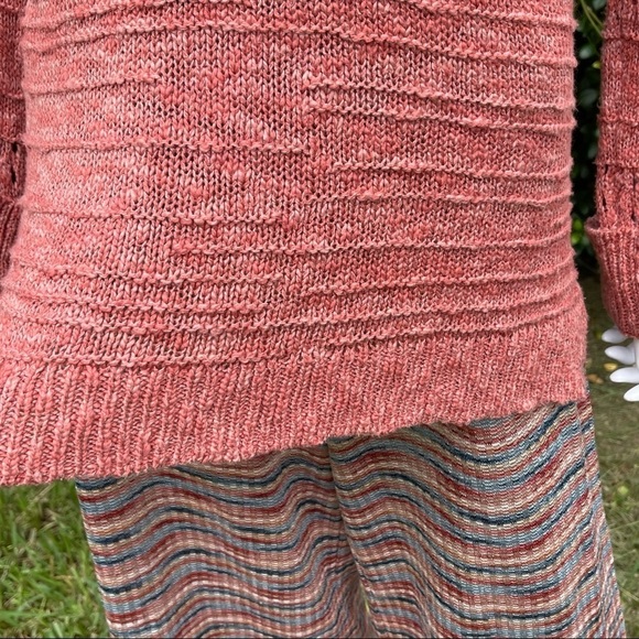 LUCKY Brand Crochet Rust Scoop Neck LongSleeve Layering Swe… - Picture 13 of 14